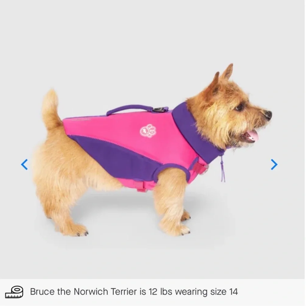 Canada Pooch High Tide Life Dog Jacket - Pink/Purple - Size 20